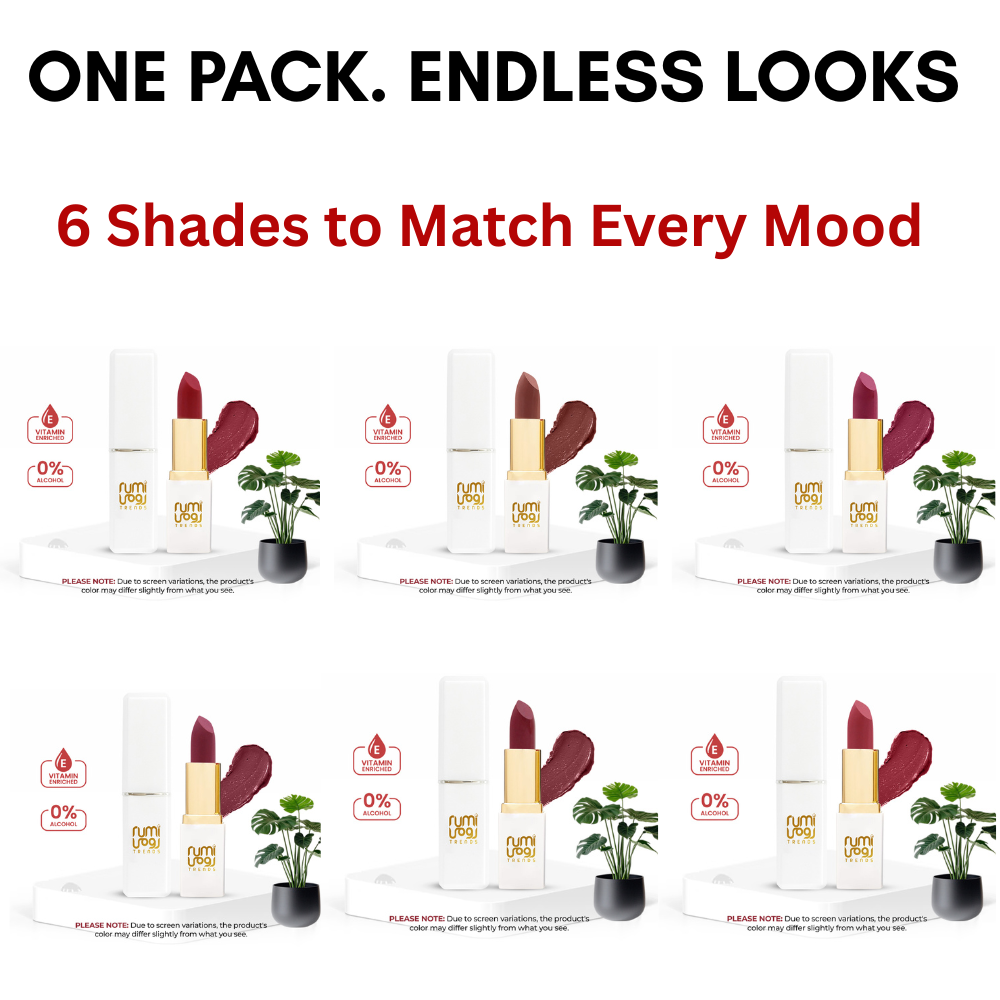 Lipsticks Pack of 6